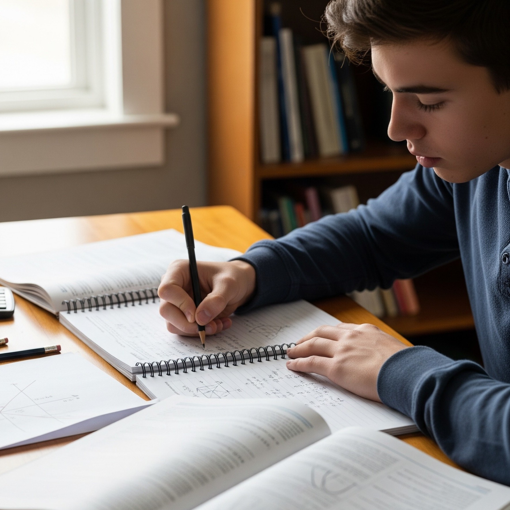 Estudiante estudiando